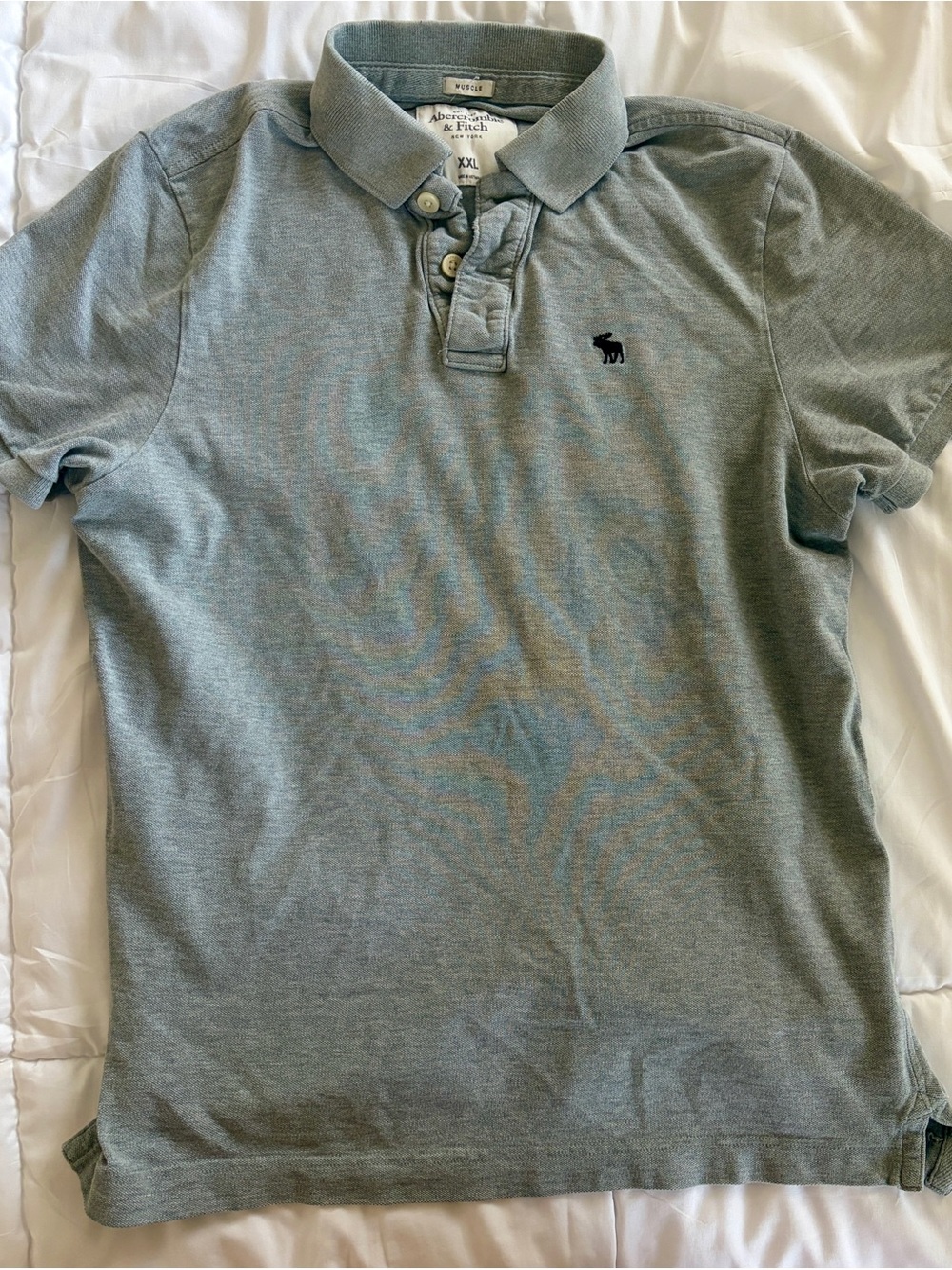 Abercrombie & Fitch Men’s Sage Green Polo Shirt